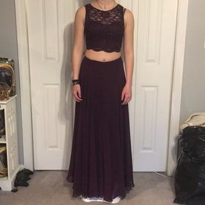Purple/plum city triangles prom dress size 0